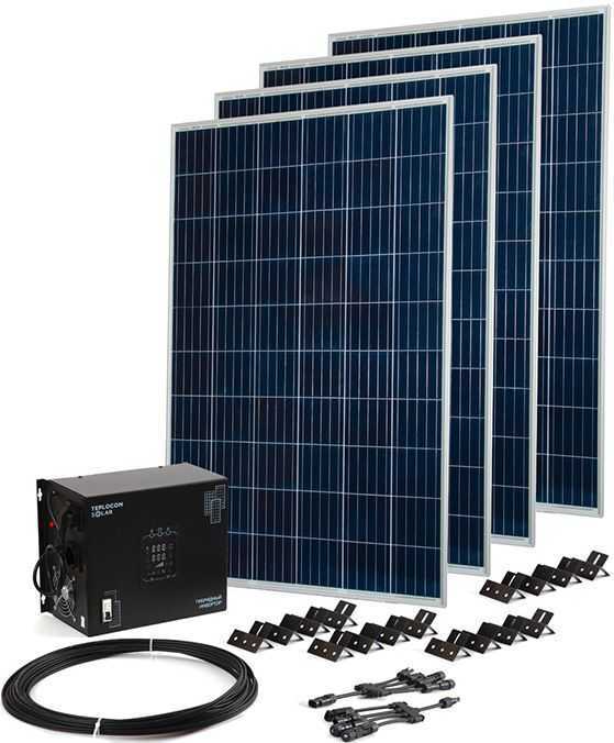 Комплект Teplocom Solar-1500 + Солнечная панель 250Вт х 4 Солнечная энергия фото, изображение