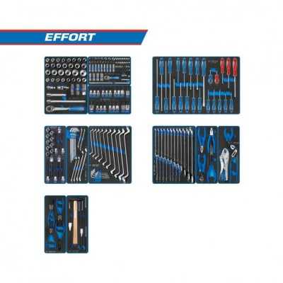 Набор инструментов "EFFORT" для тележки, 12 ложементов, 235 предметов KING TONY 934-235MRVD Модули инструментов KING TONY фото, изображение